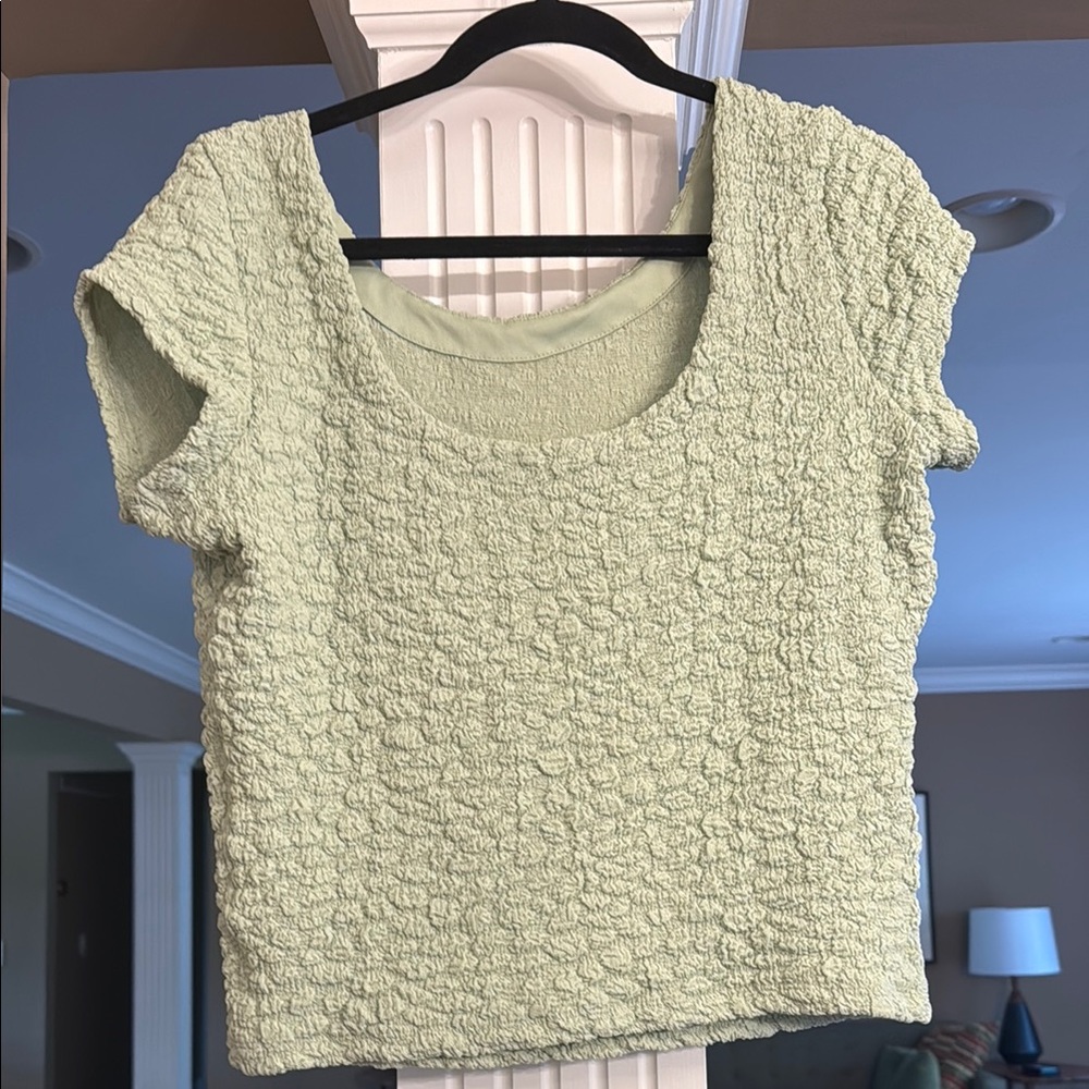 Maeve Textured Light Green Top
